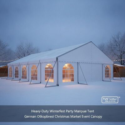 Tenda Marquee Party Winterfest Tugas Berat TUV Sertifikasi DIN 4102 B1 Jerman Oktoberfest Pasar Natal Acara Canopy