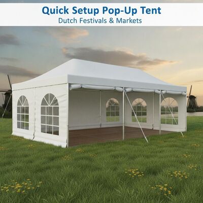 Pemasangan Cepat Pop-Up Aluminium Pesta Marquee Tent untuk Festival Belanda Pasar Acara Luar ruangan