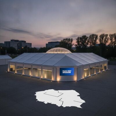 Industri Pameran Perdagangan Pameran Partai Tenda Marquee Branding yang dapat disesuaikan untuk Polandia Tampilan Acara Bisnis