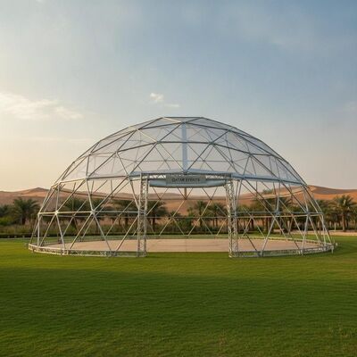 Aluminium Alloy Party Marquee Tent UV Resistant PVC Roof Cover untuk Qatar Outdoor Wedding Events