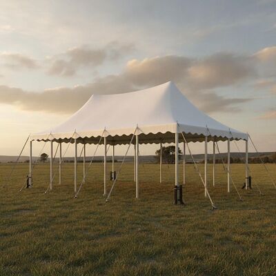 Tenda Tenda Pesta Tahan Angin Segala Cuaca Sistem Penahan Tanah 10x20FT 120km/jam Penutup PVC Tugas Berat Berperingkat Badai