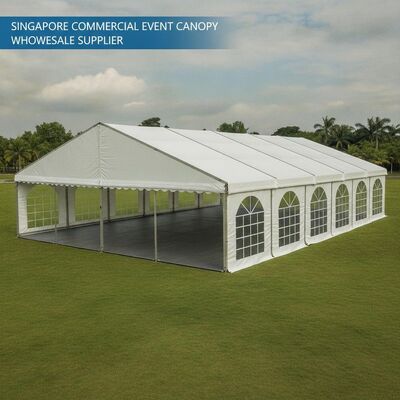 Tenda Tenda Pesta PVC Tugas Berat Bingkai Aluminium Pemasok Grosir Kanopi Acara Komersial Singapura
