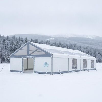 All Season Heavy Duty Party Marquee Tent TUV Sertifikasi Cuaca Ekstrim Paviliun Aluminium Federasi Rusia Sepanjang Tahun