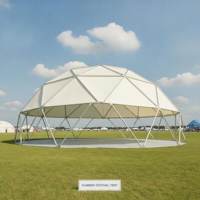Tenda Pesta Aluminium Tahan Air Dilindungi UV dengan Atap Berlapis PVC Ganda untuk Festival Musim Panas