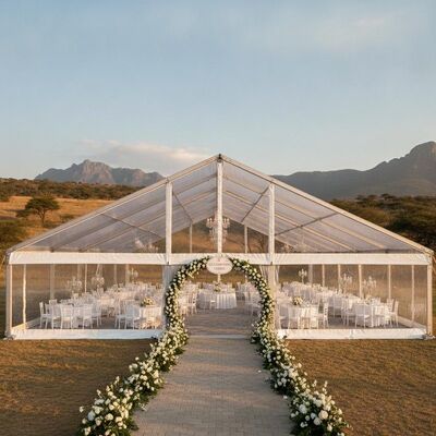 Aluminium Alloy Party Marquee Tent Afrika Selatan Tempat Acara Pernikahan di Luar Ruang