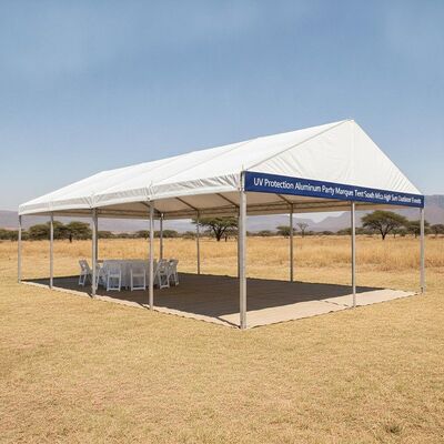 Tenda Pesta Aluminium Perlindungan UV Afrika Selatan Acara Luar Ruangan Matahari Tinggi
